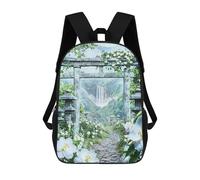 sinyumoney Sarutahikos Sacred Path Backpacks Kids Student Schoolbag,3D Printed Backpacks,Elementary And Middle School Students Backpacks for Boys Girls 17inch