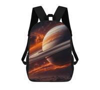 sinyumoney Saturn in Space School Bags High Secondary School Bags Casual Backpack for Camping Outdoor Adventures And Daily Travel 17inch
