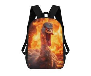 sinyumoney Savage Angry Goose Fire Backpack School Business Laptop Rucksack Bag Unisex Casual Daypack for Teenage Girls Boys Women Men 17inch