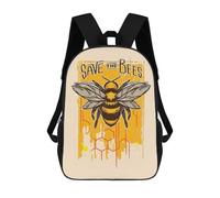 sinyumoney Save The Bees Backpack School Bag Travel College Rucksack Backpacks for Campus Outdoor Travel Sports 17inch