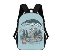 sinyumoney Save The Ocean Backpacks Kids Student Schoolbag 3D Printed Backpacks Elementary And Middle School Students Backpacks for Boys Girls 17inch
