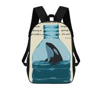 sinyumoney Save The Ocean School Bags Water Resistant School Bag Business Backpack for Campus Outdoor Travel Sports 17inch