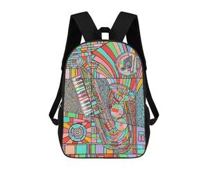 sinyumoney Saxophone Keyboard Backpacks Kids School Backpack School Bag 3D Printed School Bag for Boys Elementary And Middle School Students 17inch