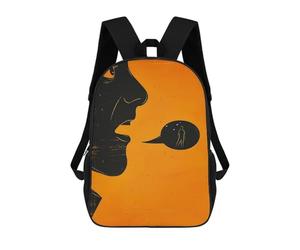 sinyumoney Say Hi Backpack with Pocket 3D Printed Backpacks, Travel Rucksacks Book Bags Kids School Bag 17inch