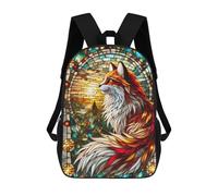 sinyumoney Scarlet Forest Cat School Backpack Work Laptop Backpack Rucksack Bag for Camping Outdoor Adventures And Daily Travel 17inch
