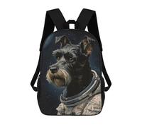 sinyumoney Schnauzer The Astronaut Backpack School Bag Large Lightweight Casual Backpack for Campus Outdoor Travel Sports 17inch