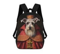 sinyumoney Schnauzer The Pope Backpack School Large Water Resistant Laptop Backpack for School/Work/Travel 17inch