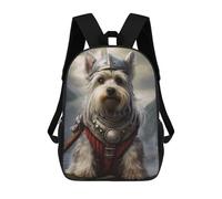 sinyumoney Schnauzer Viking School Bags Fashion Stationery Backpack Waterproof Casual Daypacks for Men, Women & Teenage Boys 17inch