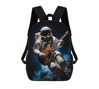 sinyumoney School Backpack Astronaut Plays Guitar Bookbag For Boys Girls School Bag College Business Travel Bag Work Bag 17inch