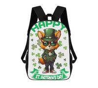 sinyumoney School Backpack Coyote Saint Patricks Day Bookbag for Boys Girls Chool Bag College Business Travel Bag Work Bag 17inch