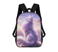 sinyumoney School Backpack Elegant White Cat Bookbag For Boys Girls School Bag College Business Travel Bag Work Bag 17inch