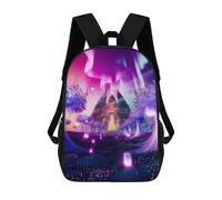 sinyumoney School Backpack Enchanted Dreamscape Bookbag For Boys Girls School Bag College Business Travel Bag Work Bag 17inch