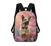 sinyumoney School Backpack German Shepherd Cherrytree Bookbag For Boys Girls School Bag College Business Travel Bag Work Bag 17inch