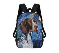 sinyumoney School Backpack German Shorthaired Pointer Bookbag For Boys Girls School Bag College Business Travel Bag Work Bag 17inch