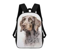 sinyumoney School Backpack German Wirehead Portrait Bookbag For Boys Girls School Bag College Business Travel Bag Work Bag 17inch