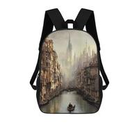 sinyumoney School Backpack Gondolas in Venice Bookbag for Boys Girls Chool Bag College Business Travel Bag Work Bag 17inch