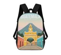 sinyumoney School Backpack Guatemala Arco De Santa Catalina Bookbag For Boys Girls School Bag College Business Travel Bag Work Bag 17inch