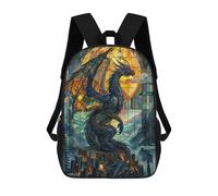 sinyumoney School Backpack Illuminated Dragon Majesty Bookbag for Boys Girls Chool Bag College Business Travel Bag Work Bag 17inch