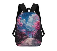 sinyumoney School Backpack Japanese Cherry Landscape Bookbag For Boys Girls School Bag College Business Travel Bag Work Bag 17inch