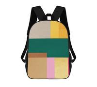 sinyumoney School Backpack Modern Geometry 10 Bookbag for Boys Girls Chool Bag College Business Travel Bag Work Bag 17inch