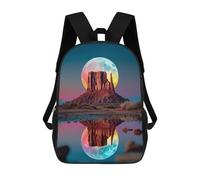 sinyumoney School Backpack Moonlit Desert Reflections Bookbag for Boys Girls Chool Bag College Business Travel Bag Work Bag 17inch