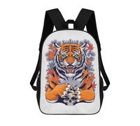 sinyumoney School Backpack Tiger And Skull Bookbag For Boys Girls School Bag College Business Travel Bag Work Bag 17inch