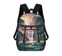 sinyumoney School Backpack Torii Gate in Forest Bookbag for Boys Girls Chool Bag College Business Travel Bag Work Bag 17inch