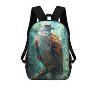 sinyumoney School Backpack Tropical Rain Forest Eagle Bookbag For Boys Girls School Bag College Business Travel Bag Work Bag 17inch