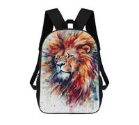 sinyumoney School Backpack Watercolors Lion 1 Bookbag for Boys Girls Chool Bag College Business Travel Bag Work Bag 17inch