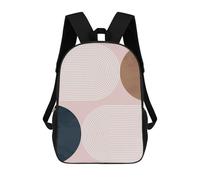 sinyumoney School Student Backpack Abstract And Geometric 1 Children's School Backpack 3D Printed Fashion Travel Rucksacks Boy School Bag 17inch