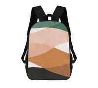 sinyumoney School Student Backpack Abstract Watercolor Art Print Children's School Backpack 3D Printed Fashion Travel Rucksacks Boy School Bag 17inch