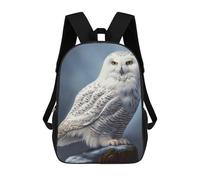 sinyumoney School Student Backpack Arctic Snowy Owl Children's School Backpack 3D Printed Fashion Travel Rucksacks Boy School Bag 17inch
