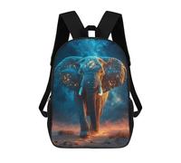 sinyumoney School Student Backpack Celestial Elephant in Desert Landscape Children's School Backpack 3D Printed Fashion Travel Rucksacks Boy School Bag 17inch