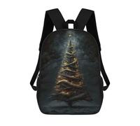 sinyumoney School Student Backpack Christmas Tree II Children's School Backpack 3D Printed Fashion Travel Rucksacks Boy School Bag 17inch