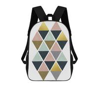 sinyumoney School Student Backpack Colored Geometry II Children's School Backpack 3D Printed Fashion Travel Rucksacks Boy School Bag 17inch