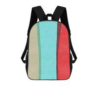 sinyumoney School Student Backpack Colored Strokes A Children's School Backpack 3D Printed Fashion Travel Rucksacks Boy School Bag 17inch