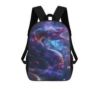 sinyumoney School Student Backpack Cosmic Serpent in Nebula Children's School Backpack 3D Printed Fashion Travel Rucksacks Boy School Bag 17inch