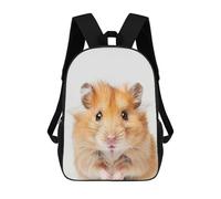 sinyumoney School Student Backpack Cute Baby Hamster Children's School Backpack 3D Printed Fashion Travel Rucksacks Boy School Bag 17inch