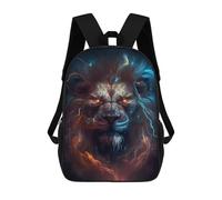 sinyumoney School Student Backpack Electric Lion Portrait -3 Children's School Backpack 3D Printed Fashion Travel Rucksacks Boy School Bag 17inch