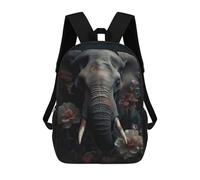 sinyumoney School Student Backpack Elephant Portrait Children's School Backpack 3D Printed Fashion Travel Rucksacks Boy School Bag 17inch