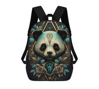 sinyumoney School Student Backpack Enchanted Panda Portrait Children's School Backpack 3D Printed Fashion Travel Rucksacks Boy School Bag 17inch