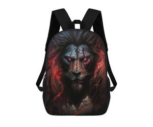 sinyumoney School Student Backpack Fiery Lion's Roar -1 Children's School Backpack 3D Printed Fashion Travel Rucksacks Boy School Bag 17inch