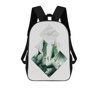 sinyumoney School Student Backpack Floral Collage V Children's School Backpack 3D Printed Fashion Travel Rucksacks Boy School Bag 17inch