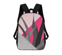 sinyumoney School Student Backpack Floral Set Children's School Backpack 3D Printed Fashion Travel Rucksacks Boy School Bag 17inch
