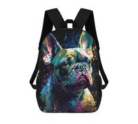 sinyumoney School Student Backpack French Bulldog Style 4 Children's School Backpack 3D Printed Fashion Travel Rucksacks Boy School Bag 17inch