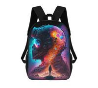sinyumoney School Student Backpack Galactic Helmet Odyssey Children's School Backpack 3D Printed Fashion Travel Rucksacks Boy School Bag 17inch