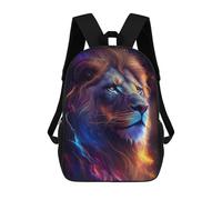 sinyumoney School Student Backpack Galactic Lion Majesty -2 Children's School Backpack 3D Printed Fashion Travel Rucksacks Boy School Bag 17inch