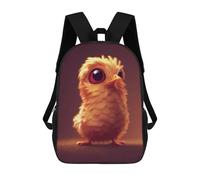 sinyumoney School Student Backpack Golden Chick Illustration Children's School Backpack 3D Printed Fashion Travel Rucksacks Boy School Bag 17inch