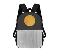 sinyumoney School Student Backpack Golden Landscape Children's School Backpack 3D Printed Fashion Travel Rucksacks Boy School Bag 17inch