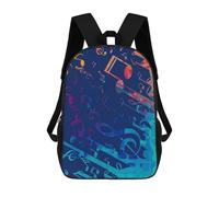 sinyumoney School Student Backpack I Love Musical Notes #1 Children's School Backpack 3D Printed Fashion Travel Rucksacks Boy School Bag 17inch